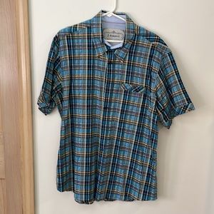 J Campbell Men’s Short Sleeve Plaid Shirt